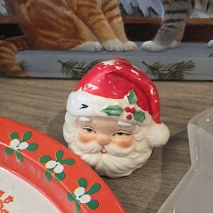 Vintage Inarco Red and White Santa Salt And Pepper Shaker